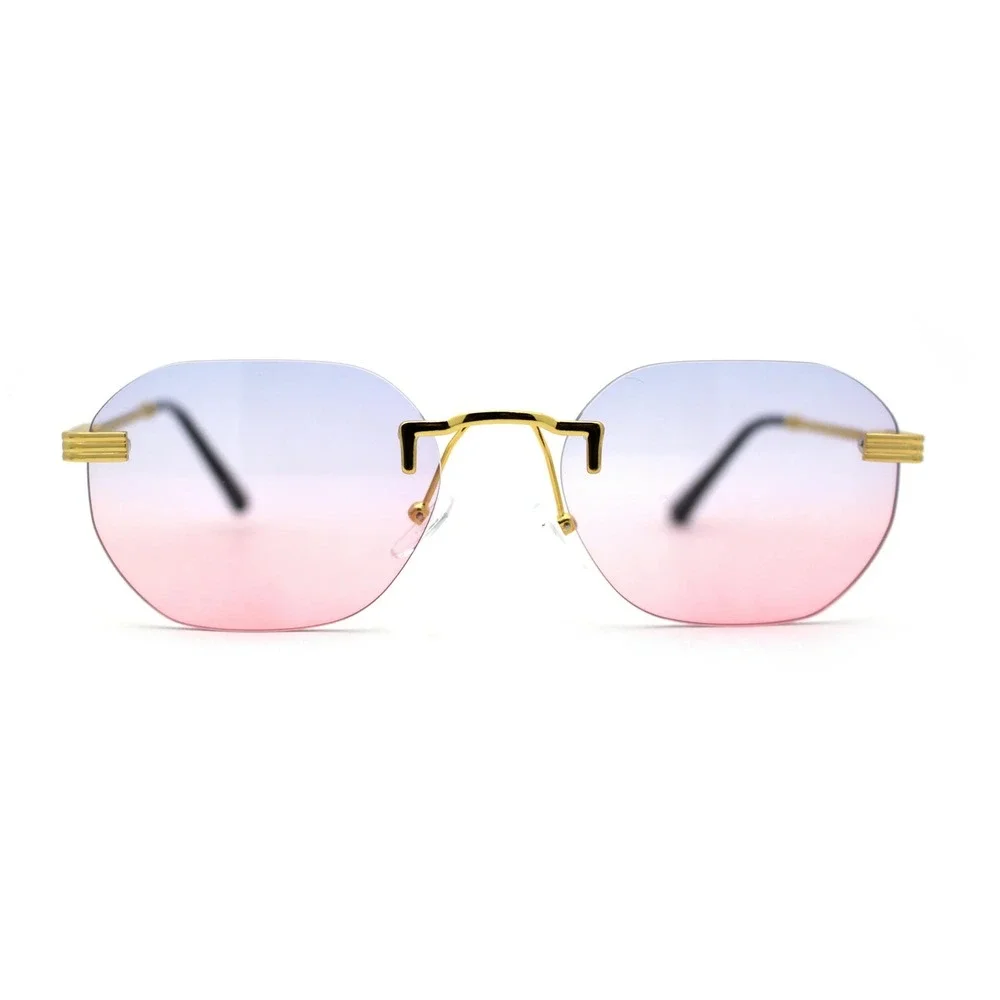 Sunglasses Women Men Fashion Shades Trendy Pink Blue Lens UV400 Protection Party